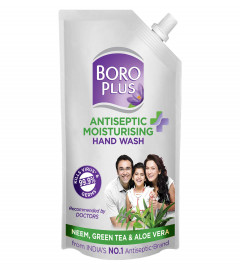BOROPLUS Antiseptic + Moisturising Hand Wash Neem, Green Tea & Aloe Vera 750 ml, Free shipping world