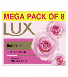 LUX Soft Glow Rose & Vitamin E For Glowing Skin Beauty Soap Offer Pack 8x150g (Free shipping world)