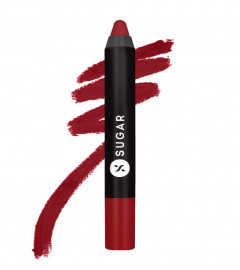 SUGAR Cosmetics Matte As Hell Crayon Lipstick Cherry Red 3.5 g (Fs)