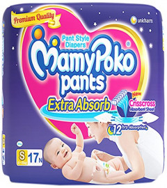MamyPoko Pants Extra Absorb Diapers - 17 Pieces (Small)