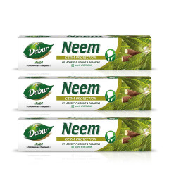 Dabur Herb'l Neem Germ Protection Toothpaste - 600g (200g x 3) No Added Flourides & Parabens