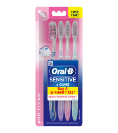 Oral B Sensitive Whitening Extra Soft manual Toothbrush for adults (Pack Of 12) Fs