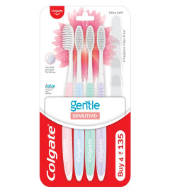 Colgate gentle Sensitive Soft Bristles Manual Toothbrush for adults - Multicolor(Pack Of 12) Fs