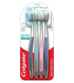 Colgate Gentle Enamel Ultra Soft Bristles Manual Toothbrush for adults - Multicolor(Pack Of 12) Fs