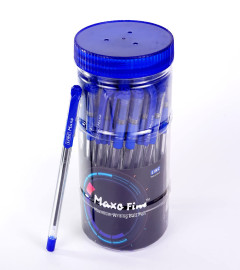 Linc Maxo Fine Lightweight Ball Pen Blue Jar 35 pcs (Fs)