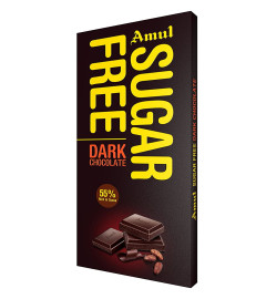 Amul Sugar Free Dark Chocolate, 150 g (Free Shipping Worldwide)