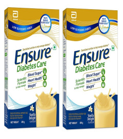 Ensure Diabetes Care- Nutrition to Help Control Blood Sugar- 400 gm X 2 Pack Box (Vanilla), Yellow