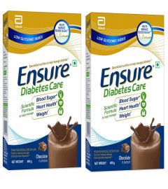 Ensure Diabetes Care- Nutrition to Help Control Blood Sugar 400 gm Box  X 2 Pack(Chocolate), Yellow