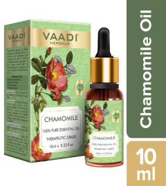 Vaadi Herbals Chamomile Essential Oil - Reduces Blemishes, Evens Skin Tone 10 ml (Pack of 2) Fs