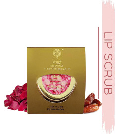Khadi Essentials Luxurious Ayurvedic Rose Petals Dates Lip Lightening Brightening Scrub 15 g (Fs)