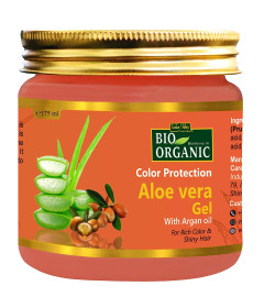 INDUS VALLEY Bio Organic Color Protection Aloe Vera Hair Gel 175 ml (pack of 2) Fs
