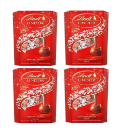 Lindt Lindor Exotic Milk Truffles Chocolate 200gm (Pack of 4) (Free Shipping Worldwide)