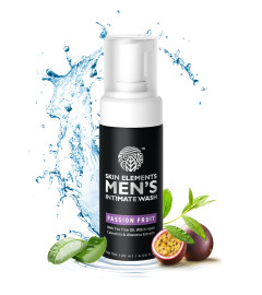 Skin Elements Men's Intimate Wash with Passion Fruit, pH Balanced Foaming 120 ml | pack of 2