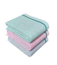 Gamcha 100% Cotton Bath Towel, XX-Large Multicolored (Pack of 3) Fs