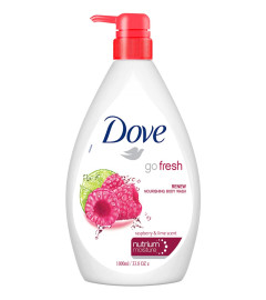 Dove Renewing Raspberry Body Wash with Lime Pump Bottle | Go Fresh Nourishing Shower Gel 1L