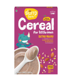 Slurrp Farm Sathu Maavu | 100% Natural Multigrain Health Mix, 200 g x 2 pack