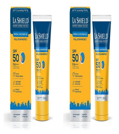 La Shield Mineral Sunscreen Gel For Pollution Protect - SPF 50 PA+++,50 g x Pack of 2 Free shipping