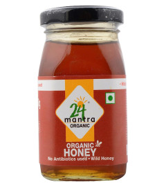 24 Mantra Organic Wild Honey - 250gms | Pack of 1 | Chemical Free & Pesticides (Free shipping world)