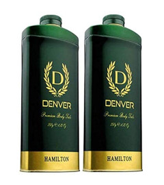 DENVER Hamilton Premium Body Talc - 300GM Each (Pack of 2) Free Shipping Worldwide