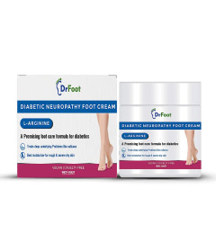 Dr Foot Diabetic Neuropathy Foot Cream L-Arginine & Dimethicone Improves Blood Circulation, 100g x 2