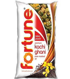 Fortune Oil, 1 L Pouch Premium Kachi Ghani Pure Mustard Free shipping worldwide