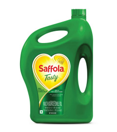 Saffola Refine Oil Blend of Corn & Rice Bran Cooking oil Pro Fitness Conscious Edible Oil 5 L Jar