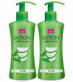 VI-JOHN Saffron Aloe Vera Body Lotion 250 ml (Pack of 2) Fs