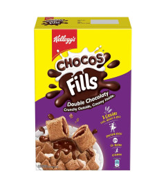 Kelloggs Chocos, Double Chocolaty, 3 Grains: Oats, Wheat &amp; Rice, Protein Free shipping worldwide