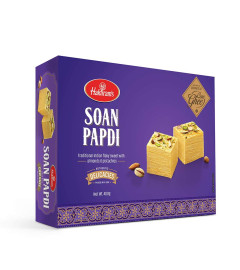 Haldiram's Cow Ghee Soan Papdi , 400g, Indian Sweets Diwali Gift Pack (Free Shipping worldwide)