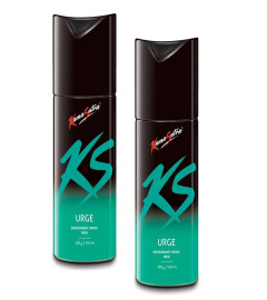 Kama Sutra Deodorant Body Spray for Men (Urge, 150 ml) Pack of 2 (Free Shipping Worldwide)