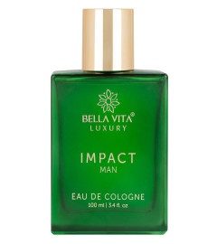 Bella Vita Luxury IMPACT MAN Eau De Cologne Perfume with Mandarin Orange, Patchouli,Cedar Woody100Ml