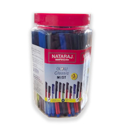 Nataraj Gcm Ball Pen Jar Multicolor 100 pcs (Fs)