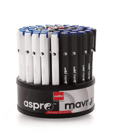Cello Aspro Mavro Ball Pen Black (Pack of 50) Fs