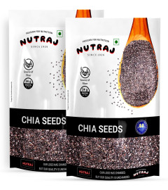 Nutraj 100% Natural Raw Chia Seeds 200 gm (pack of 2)
