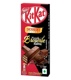 Nestle Kitkat Dessert Delight Heavenly Brownie Kubes, Wafer Coated with Dark Chocolate, 50 g X 2