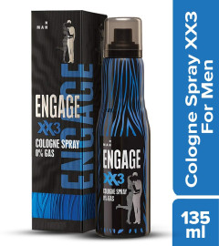 Engage XX3 Cologne No Gas Perfume for Men, Spicy and Woody 135 ml (Pack Of 2)
