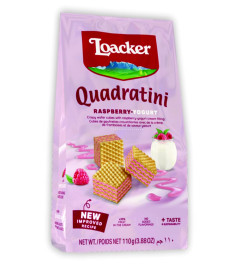 Loacker Quadratini Raspberry-Yoghurt 110g Free shipping worldwide