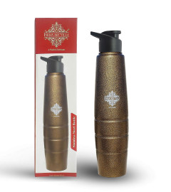 INDIAN ART VILLA Stainless Steel Bottle Curve & Lining Design 1000 ML