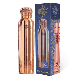 INDIAN ART VILLA Pure Copper Leak Proof Bottle 1000 ml