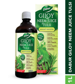 Dabur Giloy Neem Tulsi Juice Benefit of 3-in-1 Immunity Boosters - 1L
