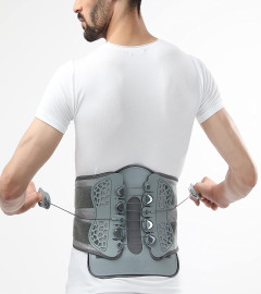 TYNOR Lumbo Lacepull Brace, Grey, XXL, 1 Unit (Free Shipping Worldwide )