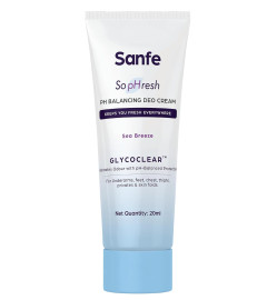 Sanfe So pHresh PH Balancing Deo Cream -Sea Breeze For Underarms, Feet, Intimates & Skin Folds 20 ml (pack of 3 ) Fs
