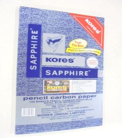 Kores Pen/Pencil Carbon Paper, Sapphire Blue - Pack of 100 Sheets