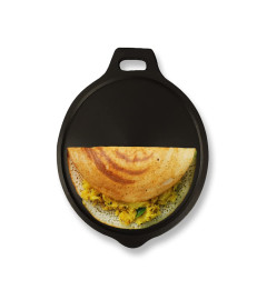 The Indus Valley Super Smooth Cast Iron Tawa/Tava for Dosa/Roti/Chappati/Naan with Handle 10.8 Inch