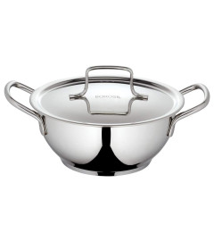 Borosil Stainless Steel Kadhai With Lid 2.3 L
