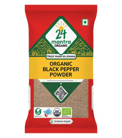 24 Mantra Organic Black Pepper Powder/Kalimirch Powder/Nalla Miriyalapudi - 100gms | Pack of 1