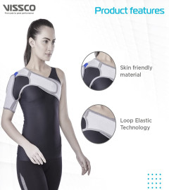 Vissco Shoulder Support, Shoulder Immobilizer With Adjustable Stretchable Strap - Small (1 Unit)