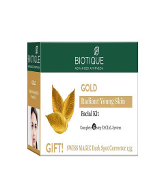 Biotique Gold Radiant Skin Youth Facial 6-Step Facial Kit 65 gm (Pack of 2) Fs