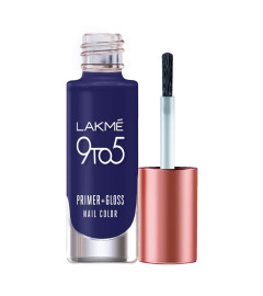Lakme 9to5 Primer + Gloss Nail Colour, Summer Blue , 6ml (Pack of 5) Fs