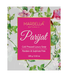 Marbella Naturals Luxury Parijat Cold Pressed Soap, Authentic Handmade Natural Body Bar, 100 Gm x 2